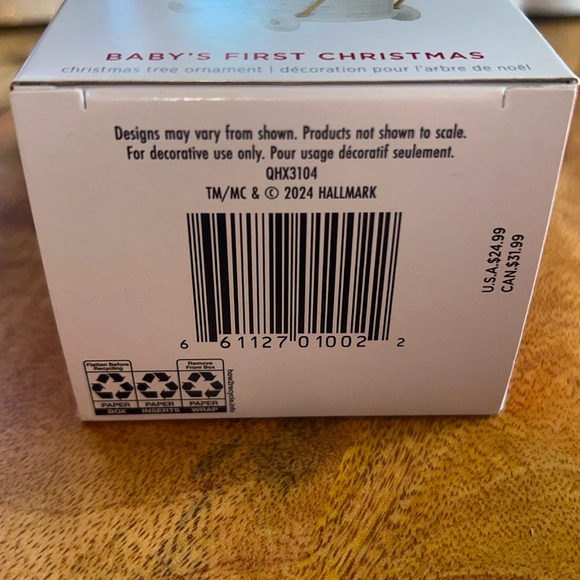 ❣️Keepsake Christmas Ornament 2024, Baby's First Christmas Porcelain - Picture 10 of 10